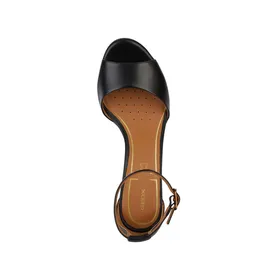 Sandales GEOX Cuir Noir Talon 8,5 cm