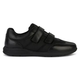 Geox Sneakers Noir Cuir-Textile