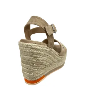 Beige Keil Sandalen Refresh