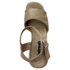 Beige Keil Sandalen Refresh
