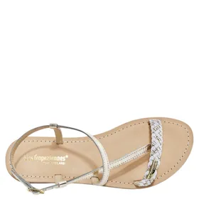 Les Tropéziennes Sandales Cuir Blanc
