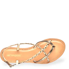 Les Tropéziennes Sandales Cuir Beige