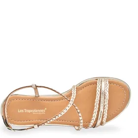 Flat Sandals Les Tropéziennes Gold Leather
