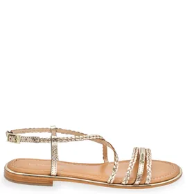 Flat Sandals Les Tropéziennes Gold Leather