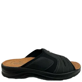 Fly Flot Pantoffels Zwart Leder