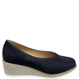 D'Chicas Chaussures compensées Cuir Bleu