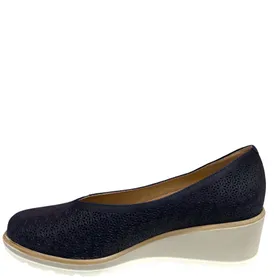 D'Chicas Chaussures compensées Cuir Bleu