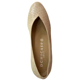 D'Chicas Wedge Shoes Leather Beige