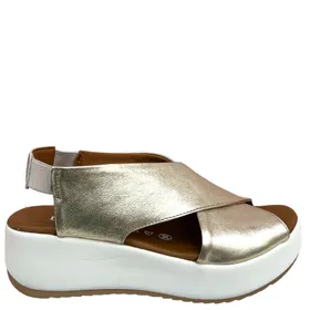 D'Chicas Hakken Sandalen Leder Goud