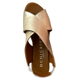 D'Chicas Hakken Sandalen Leder Goud