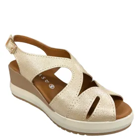 Keilabsatz Leder D'Chicas Beige