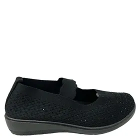 Royal R Ballerina's Compensatie Zwart Textiel