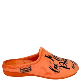 Mule Humour Pantoufles Orange Textile