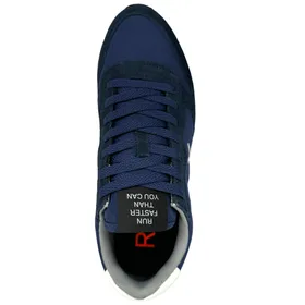 Tom Sollid Sneakers Blauw Leer