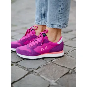 Ally Solid Nylon Sneakers Fuchsia