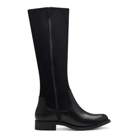 Tamaris Comfort Boots Black Leather Textile