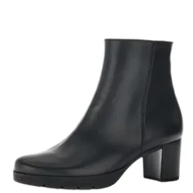 Gabor Comfort Enkellaarsjes Zwart Leer