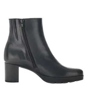 Gabor Comfort Enkellaarsjes Zwart Leer