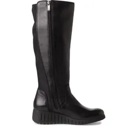 Marco Tozzi Boots Black Leather Textile