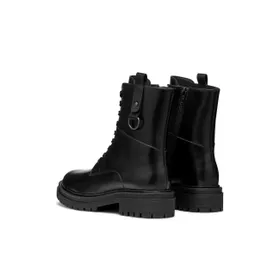 GEOX Iridea Enkellaarsjes Zwart Leer