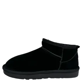 Double Heart Ankle Boots Black Suede