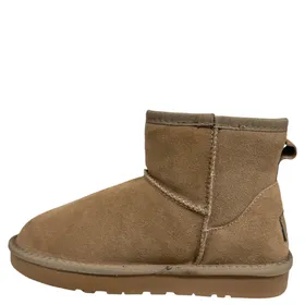 Double Heart Ankle Boots Taupe Suede