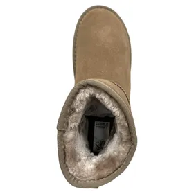 Double Heart Ankle Boots Taupe Suede