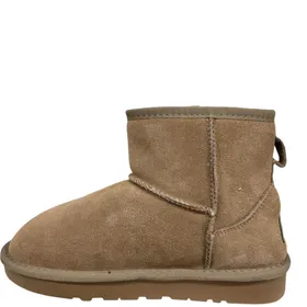 Double Heart Ankle Boots Taupe Suede