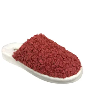 Mules Pantoufles Rouge Textile
