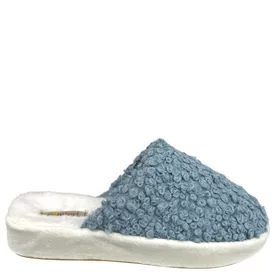 Slippers Mules Blue Textile