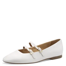 Tamaris Ballerines Blanc Cuir