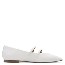 Tamaris Ballerines Blanc Cuir