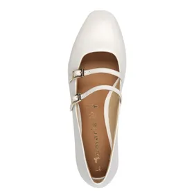 Tamaris Ballerines Blanc Cuir
