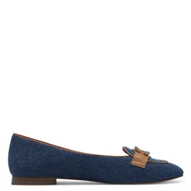 Tamaris Ballerinas Blue Leather Textile