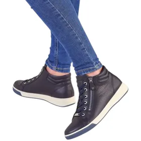 Ara Sneakers Blauw Leer