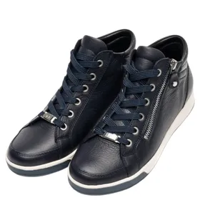 Ara Sneakers Blauw Leer