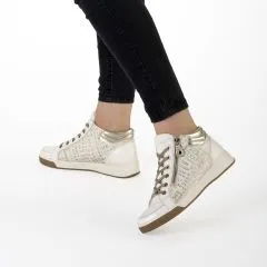 Ara ROM-ST-HIGH-SOFT Sneakers Creme Leder