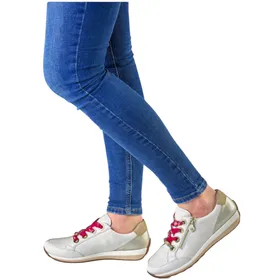 Ara Osaka Sneakers Blanc Or Cuir