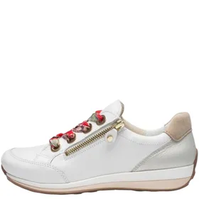 Ara Osaka Sneakers Blanc Or Cuir