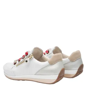 Ara Osaka Sneakers Blanc Or Cuir