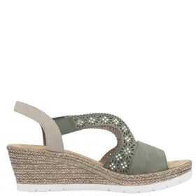 Rieker Nabukino Morelia Sandals Green
