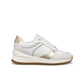 GEOX Desya Sneakers White Gold Leather