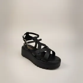 Dorette Sandales Noir Cuir
