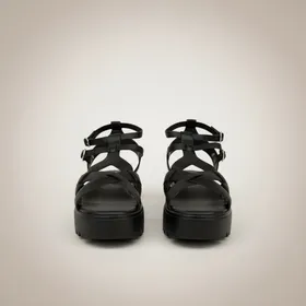 Dorette Sandales Noir Cuir