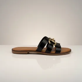 Les Tropéziennes Mule Hamia Cuir Noir