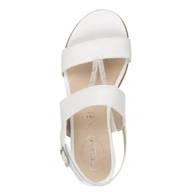 Tamaris Comfort Sandals White Leather