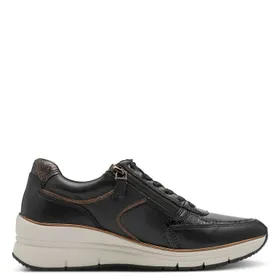 Tamaris Sneakers Black Leather-Textile