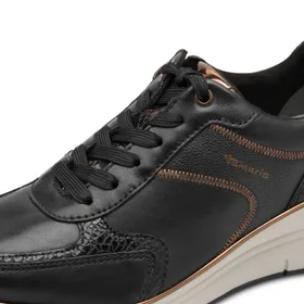 Tamaris Sneakers Black Leather-Textile