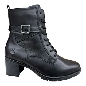 Remonte Enkellaarsjes Zwart Leer