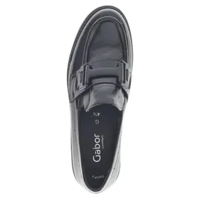 Gabor Comfort Mocassins Leer Zwart